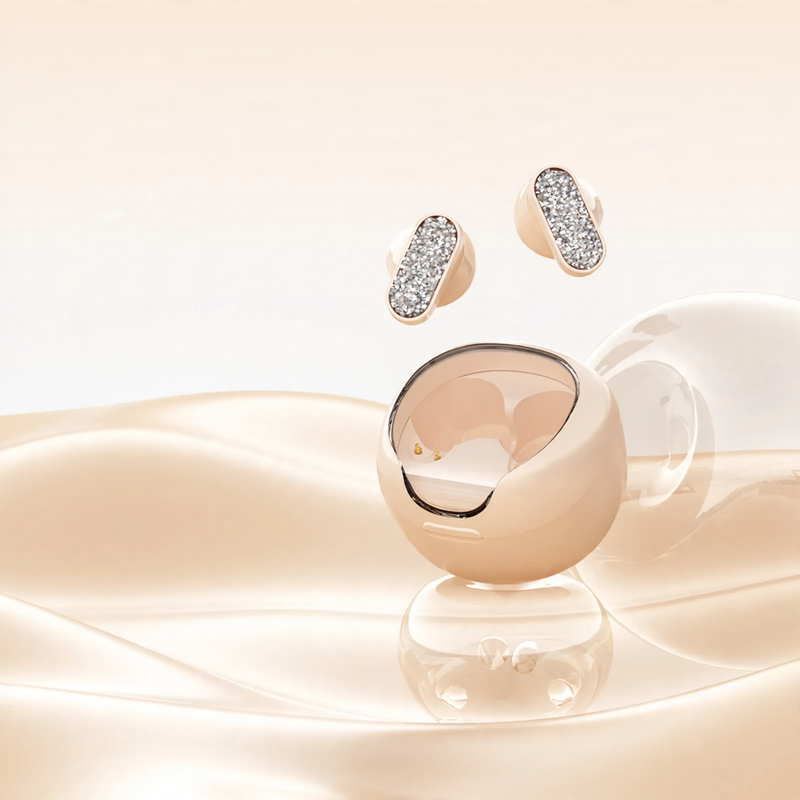 Wireless earbuds with AI translation, semi-open design