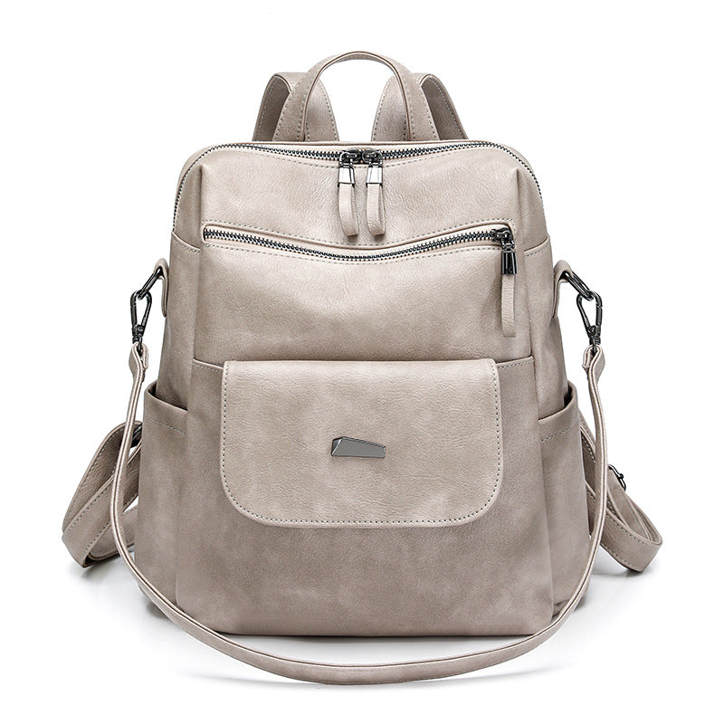 Women's backpack made of PU, large capacity