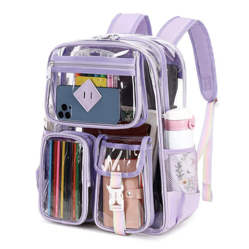 Transparent PVC Backpack, 43×17×35 cm