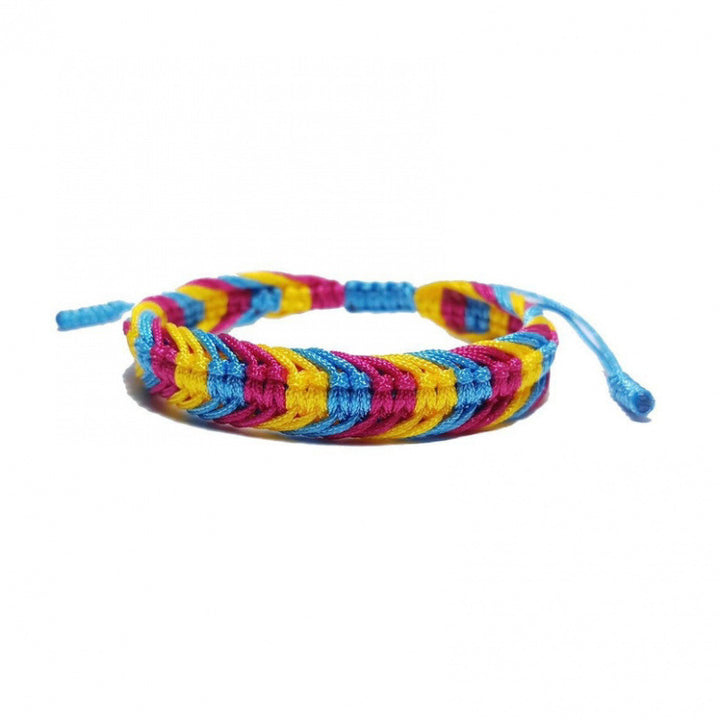 Hand-knotted rope bracelet in red
