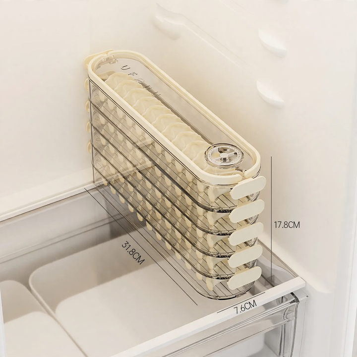 Multi-layer plastic storage box for frozen food