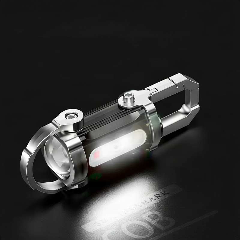 Mini flashlight with keychain, LED