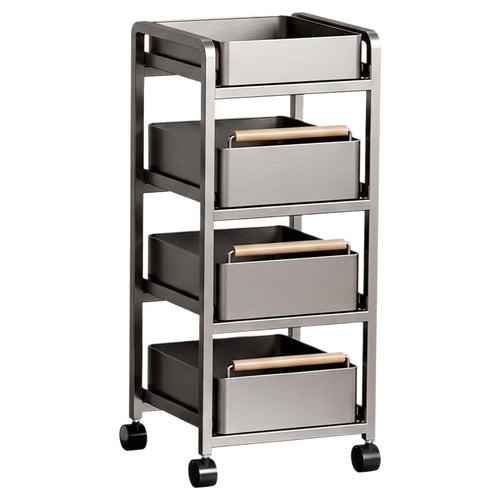 Mobile bookshelf with drawer for students