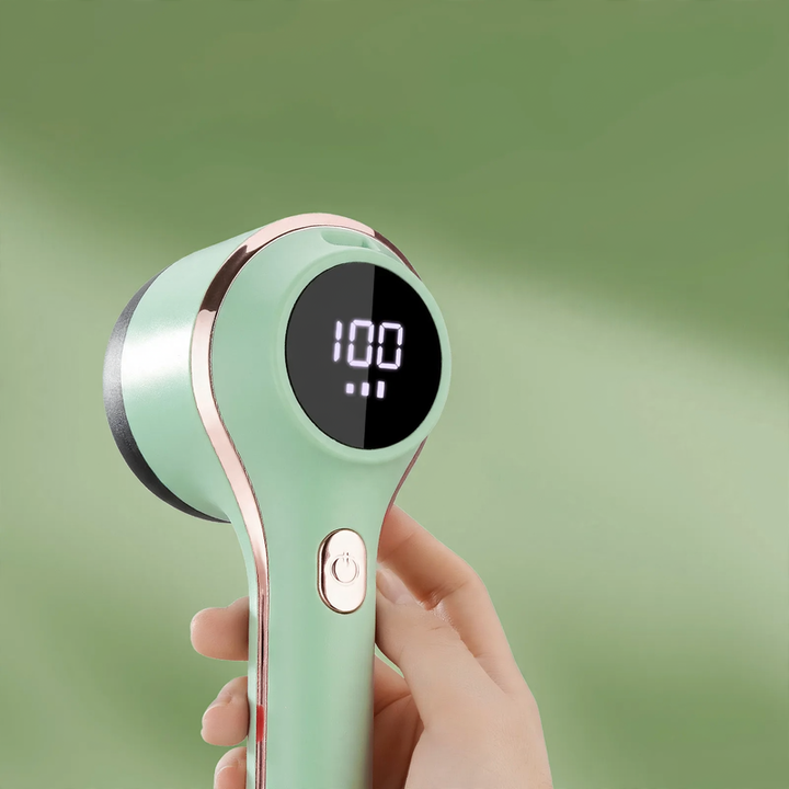 Battery lint remover with digital display