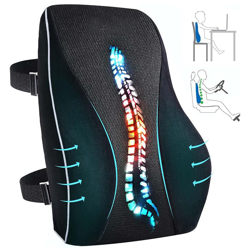 Ergonomic lumbar support made of memory foam
