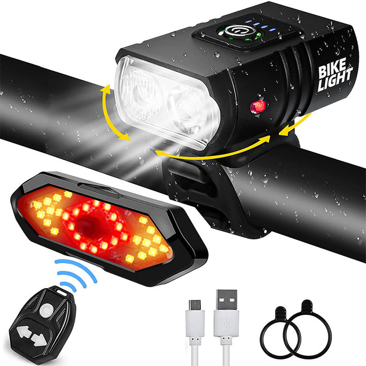 Bicycle lighting set with aluminum front light