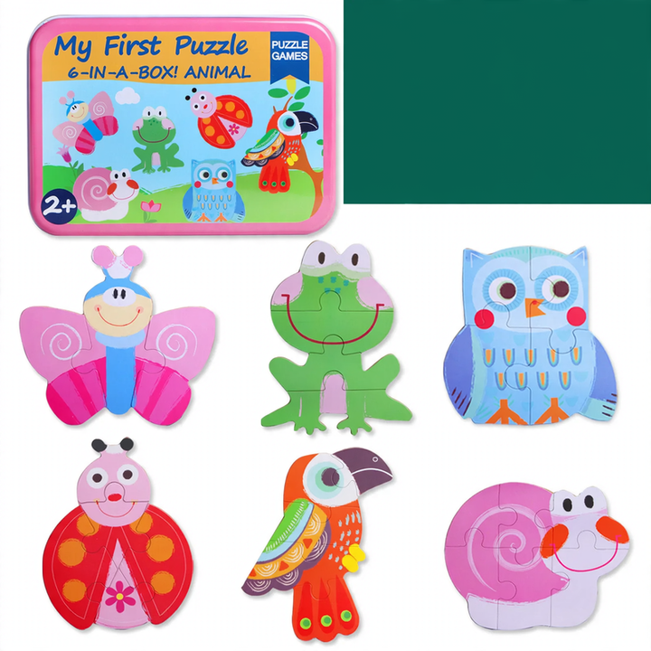 Wood Puzzle Set Little Explorer, 6 Designs