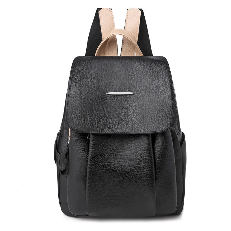 PU-Backpack, solid color, business and casual
