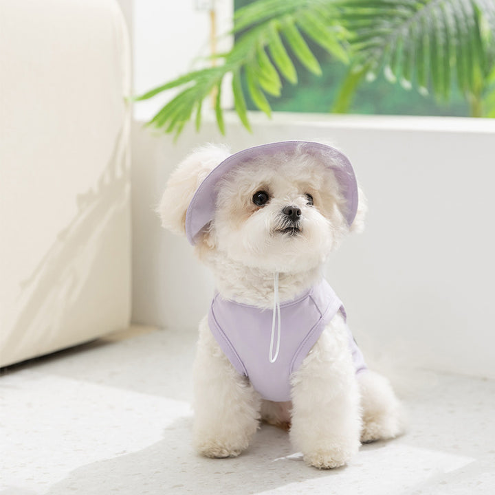 Dog carrier shirt with floral pattern, spring and summer
