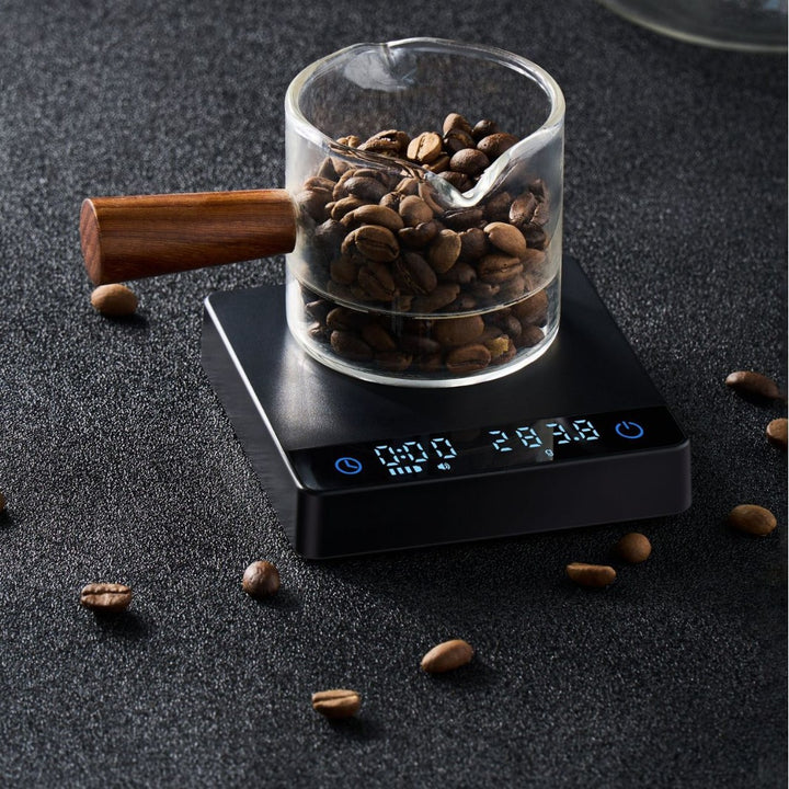 Electronic espresso scale with timer