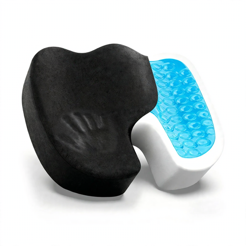 Seat cushion with memory foam and gel, breathable