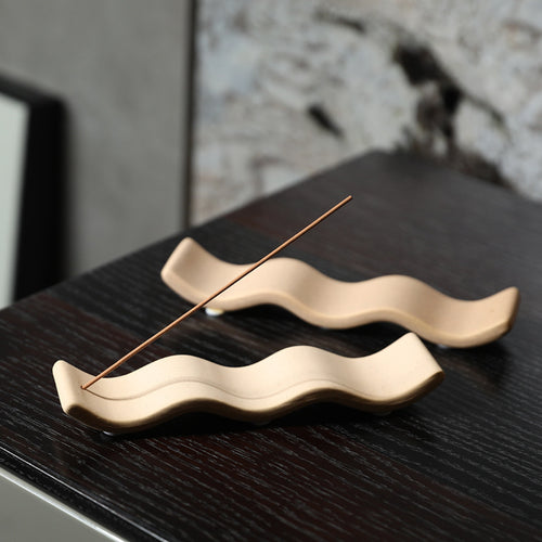 Ceramic Incense Stick Holder, Wave Design