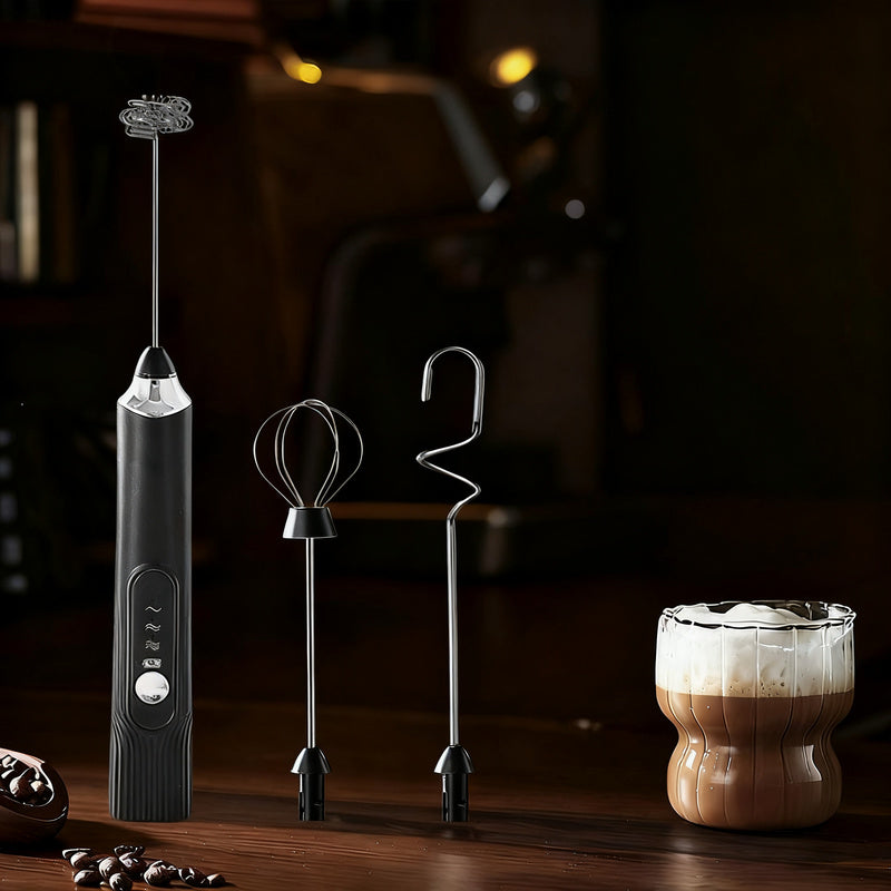 Electric milk frother, USB-C, multiple functions