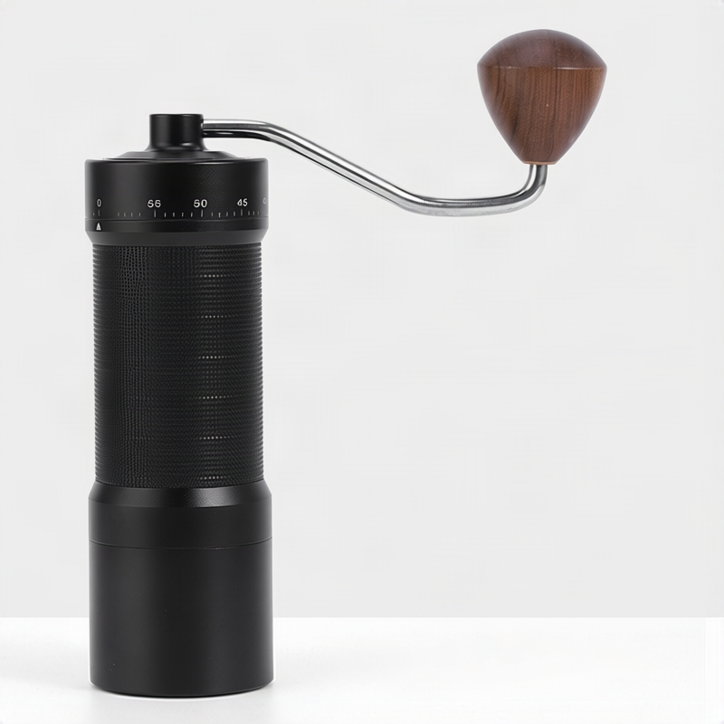 Hand coffee grinder with steel core, luxury design
