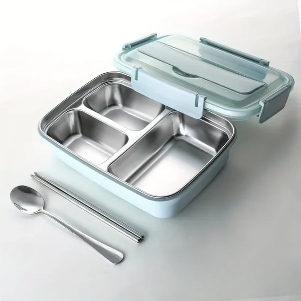 Leak-proof lunch box made of stainless steel with 3/4 compartments Bowlift