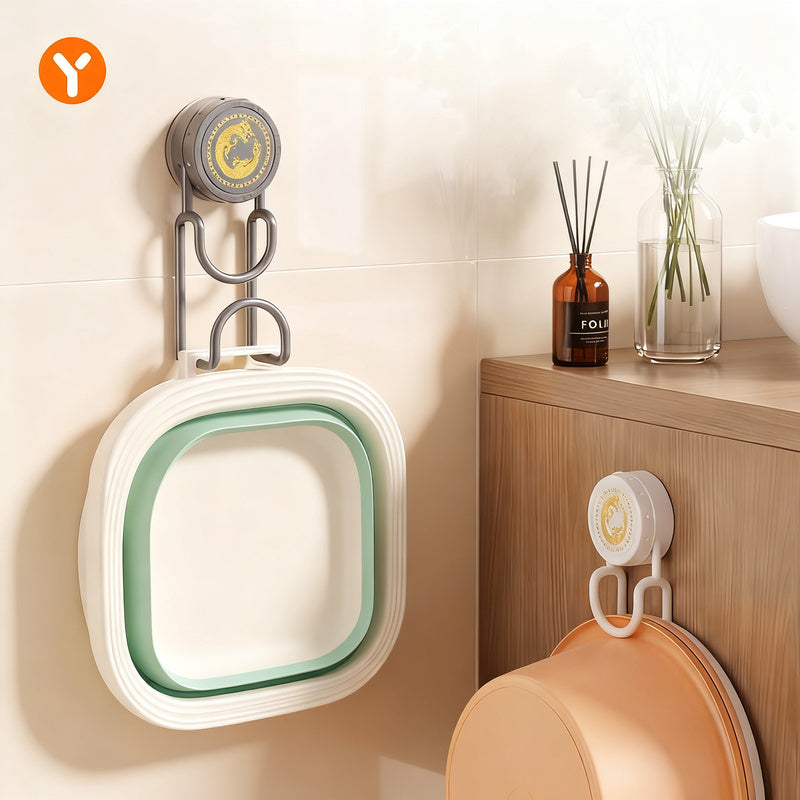 Metal suction cup wall hook