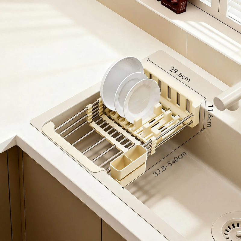 Retractable draining rack for sink, PET