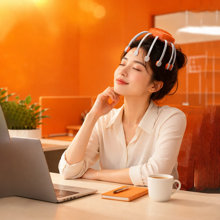 Head massager with vibration, model XC00202