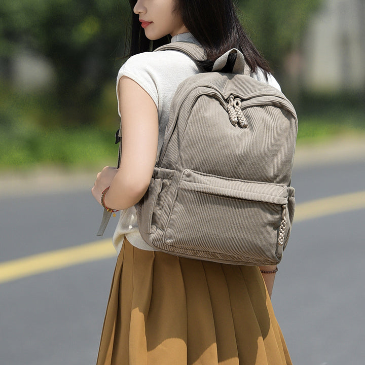 Cord backpack for university and travel