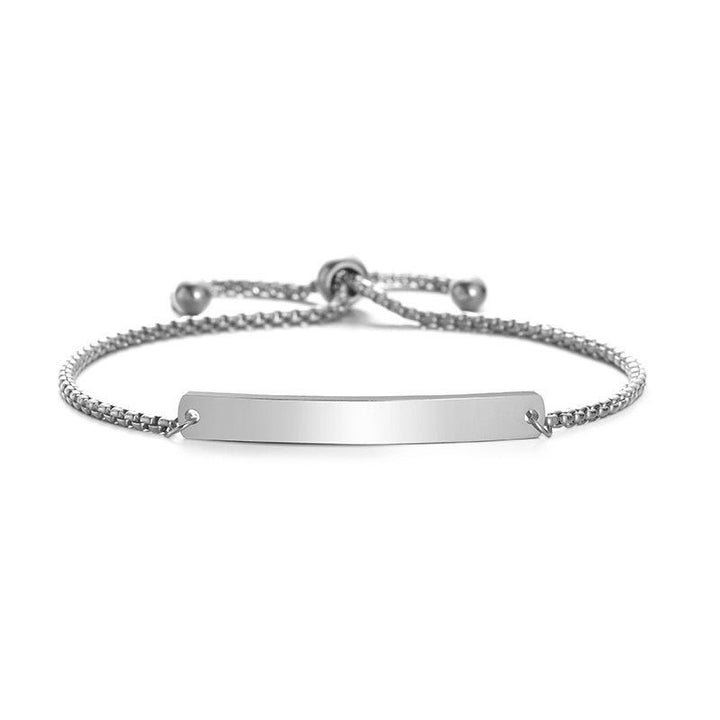 Stainless steel bracelet with geometric design