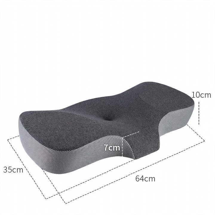 Ergonomic neck support pillow made of memory foam