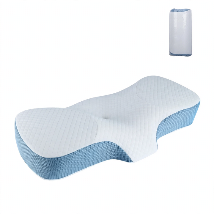 Memory foam neck support pillow, butterfly shape