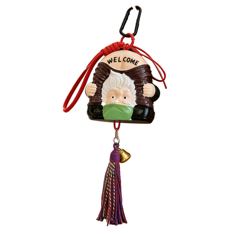 Silicone bag charm with flower pattern