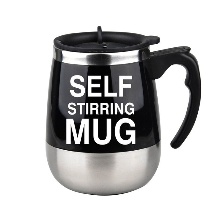 Self-stirring mug, 350 ml, stainless steel