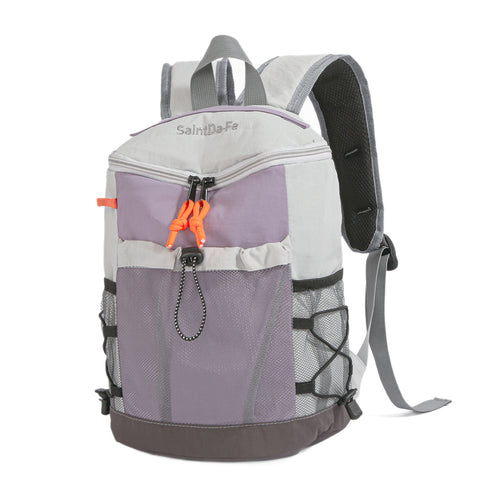 Women's backpack, up to 20 L, nylon, patchwork design