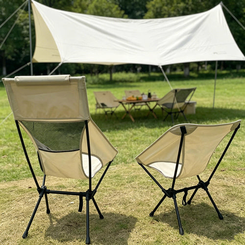 Light folding chair with backrest, carbon steel
