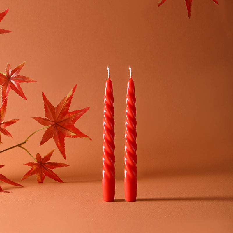 Scented candle in glass, long stems, hand-poured