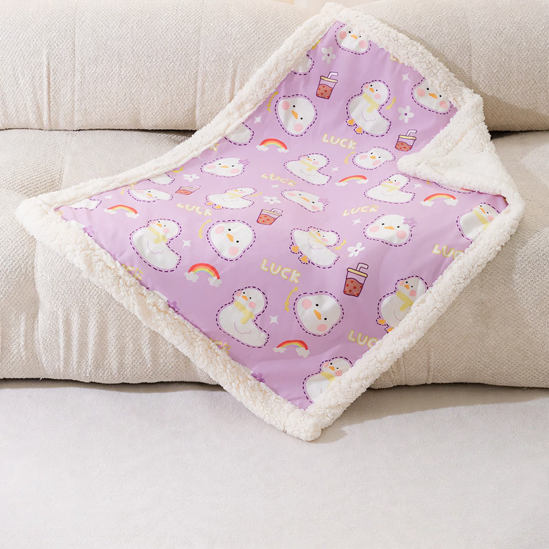 Pet wool blanket, check pattern, double-sided, sizes XS–2XL