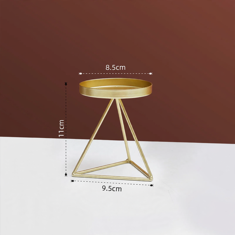 Iron Triangle Candle Holder, modern