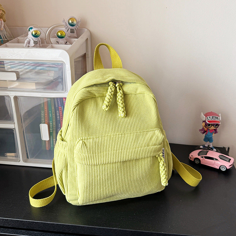 Large PU backpack, light, solid color