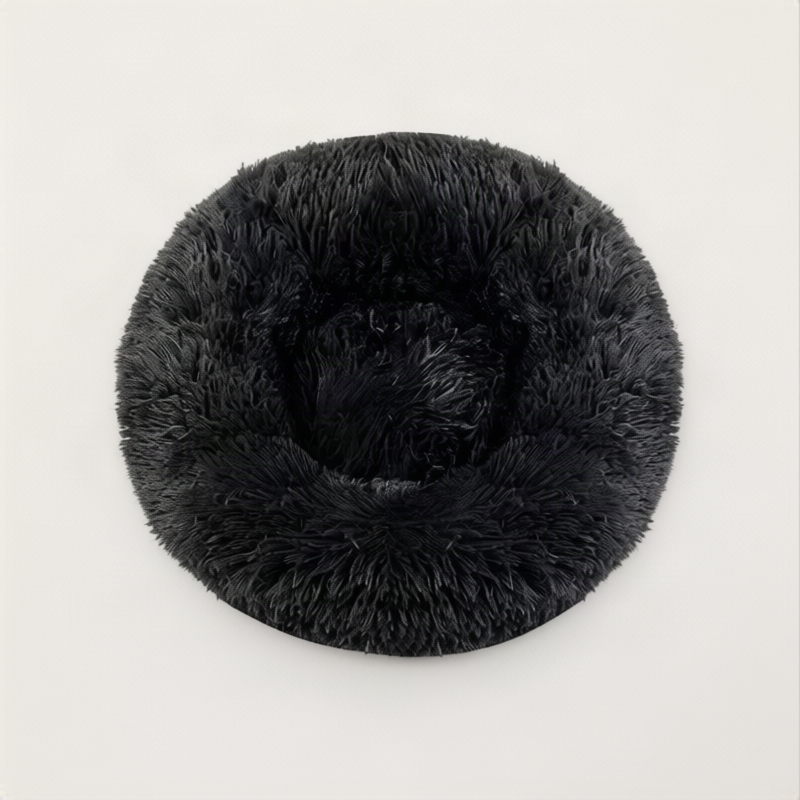 Fluffy cat bed, round, warming