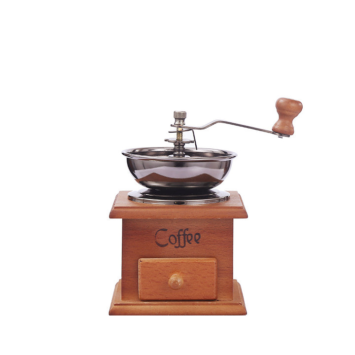 Hand coffee grinder with CNC grinding mechanism and brush
