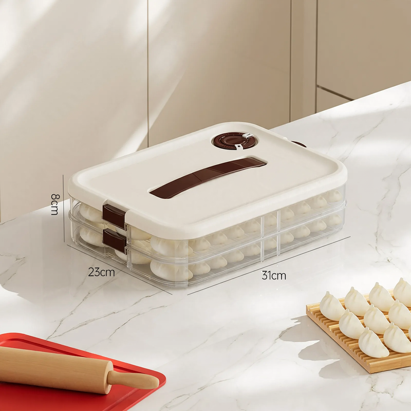 Large storage box for frozen dumplings