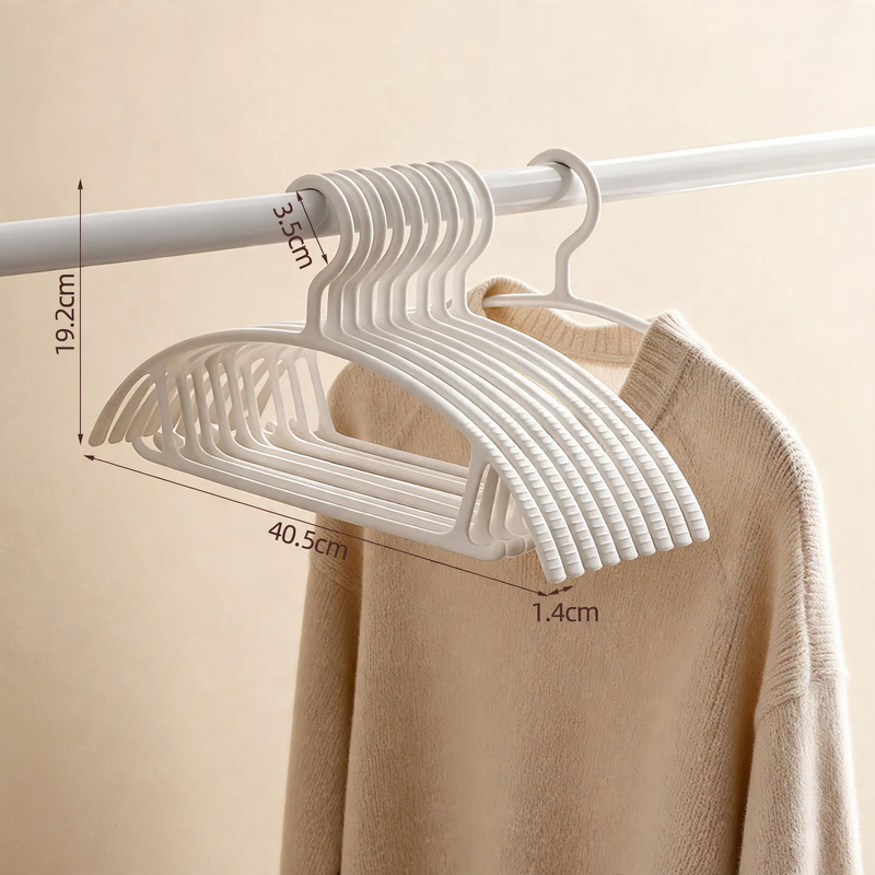 Plastic clothes hanger with anti-slip protection