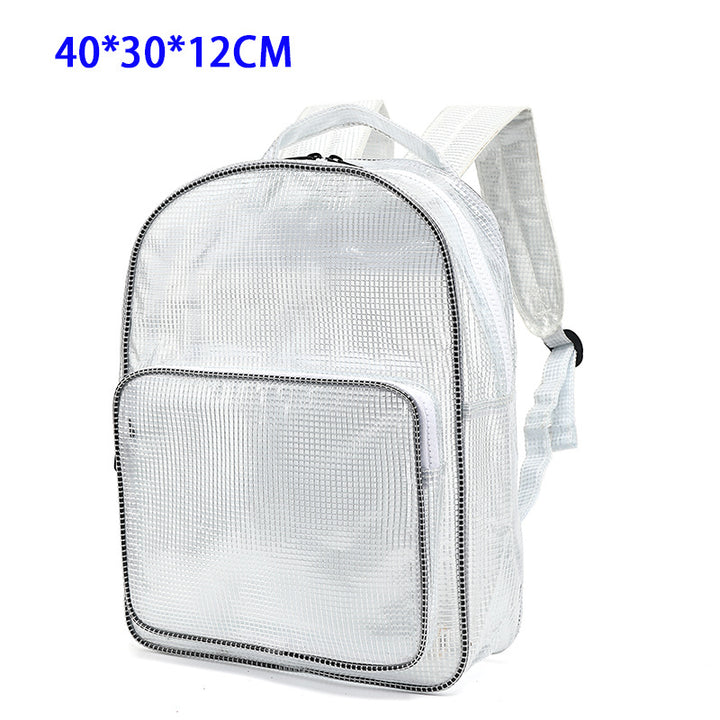 Antistatic PVC backpack, transparent