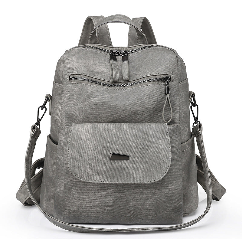 Women's backpack made of PU, large capacity