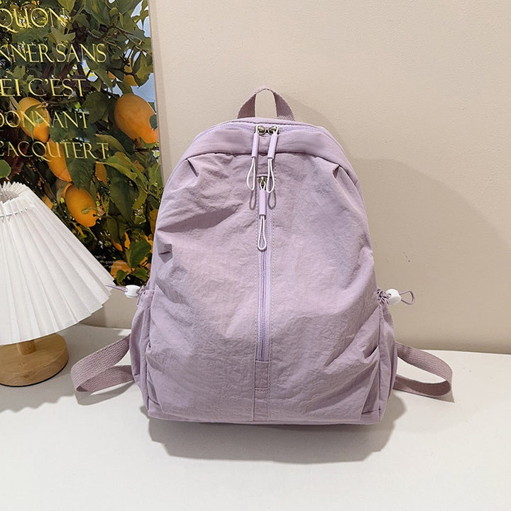 Nylon backpack, school style, for women