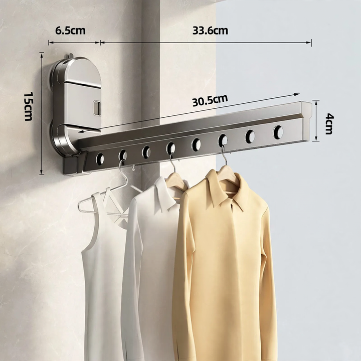Hanging drying rack with suction cup, aluminum