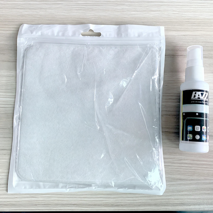 Microfiber cleaning cloths, 4-piece set, various sizes