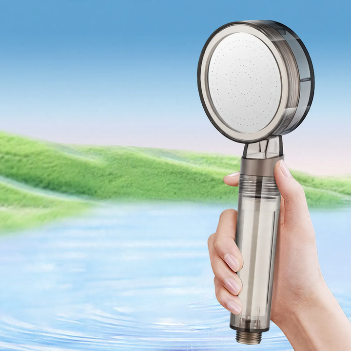 Shower head with filtration system and rain function