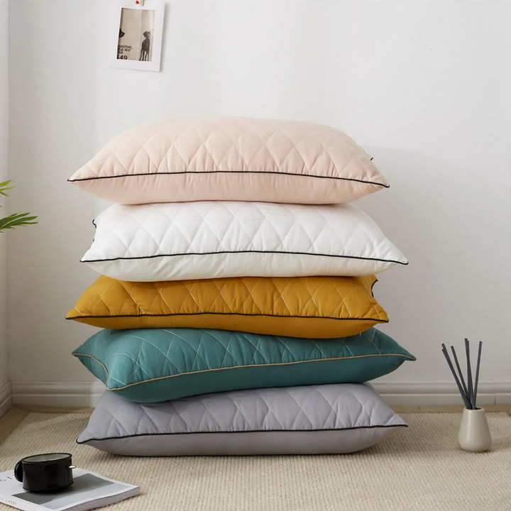 Down pillow with cotton cover, 48×74 cm