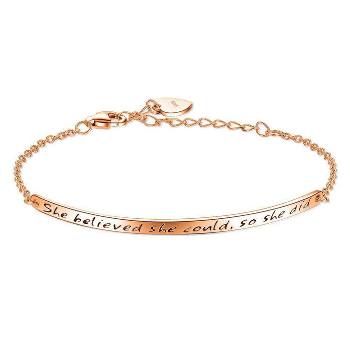 Stainless steel bracelet with geometric design
