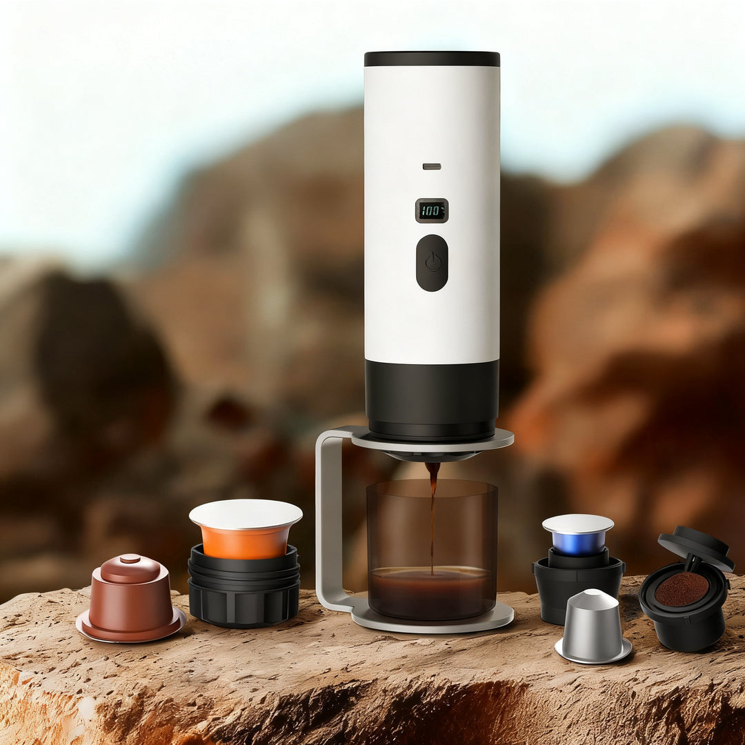 Portable espresso coffee machine with battery, 0.5 L