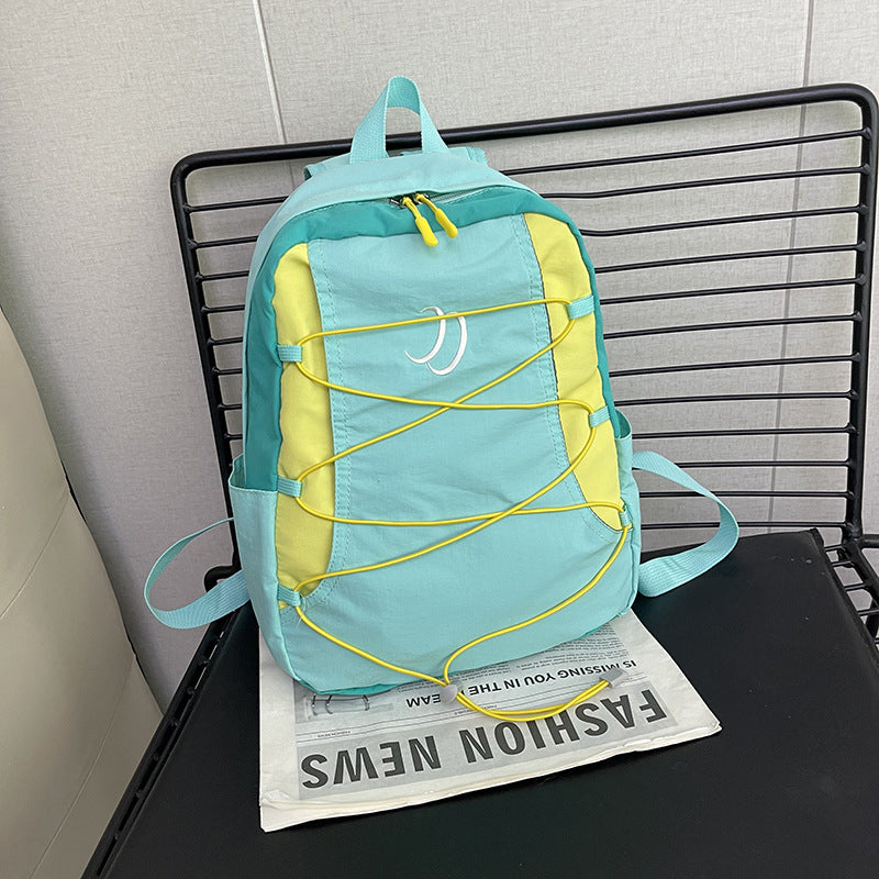 Nylon-Backpack, 20–35 L, with letter pattern