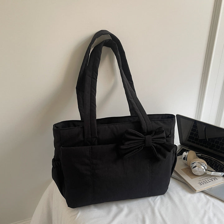 Cotton shoulder bag, tote style