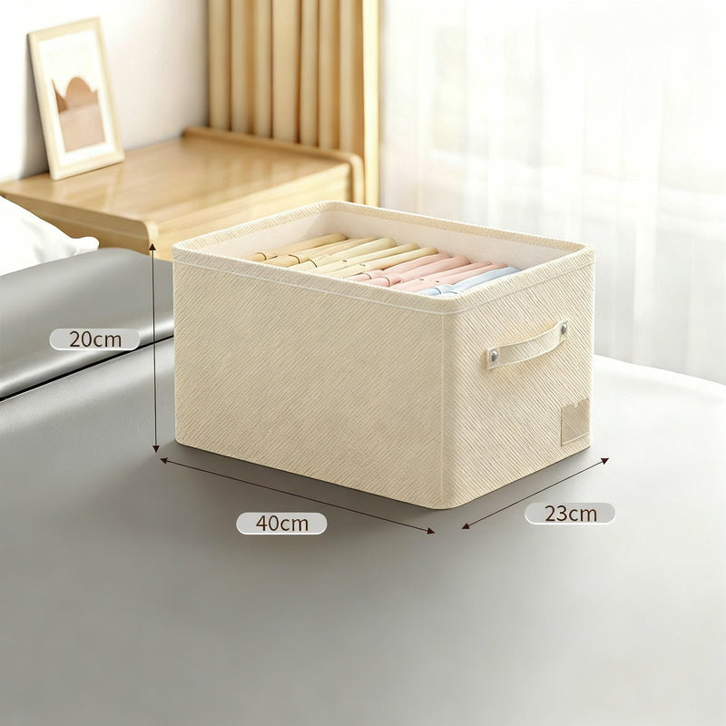Fabric storage box for clothes, foldable